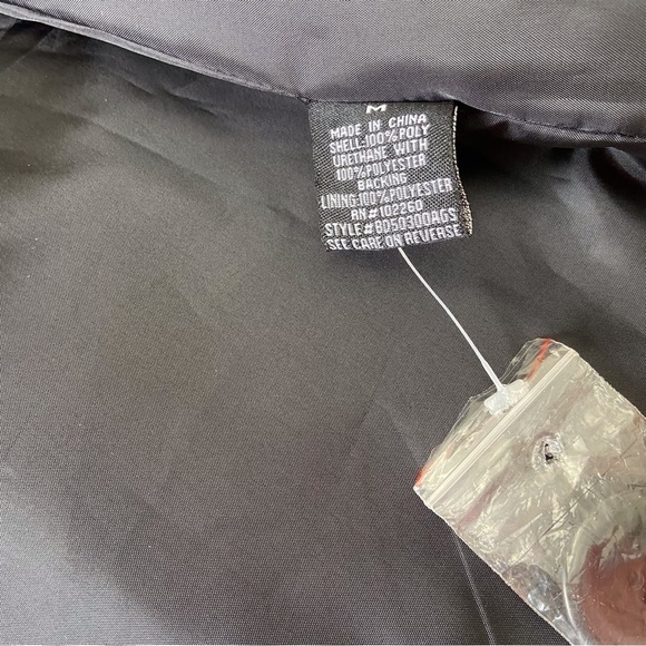 BB DAKOTA black trench coat glossy 60’s 70’s faux patin leather jacket med - Picture 9 of 16